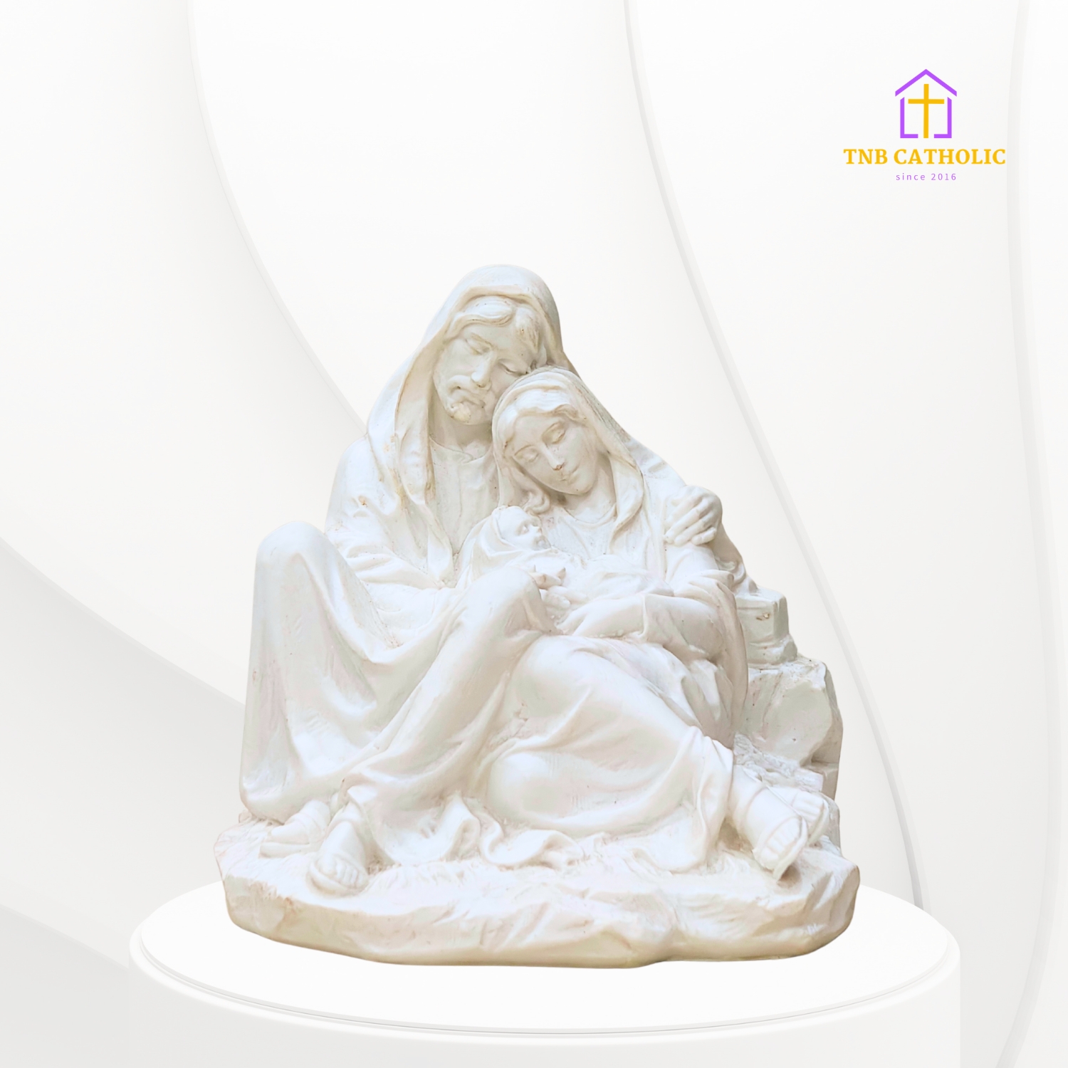 Gia Đình Thánh Gia Thất Poly Màu Trắng Gia Đình Thánh Gia Thất Poly Màu Trắng