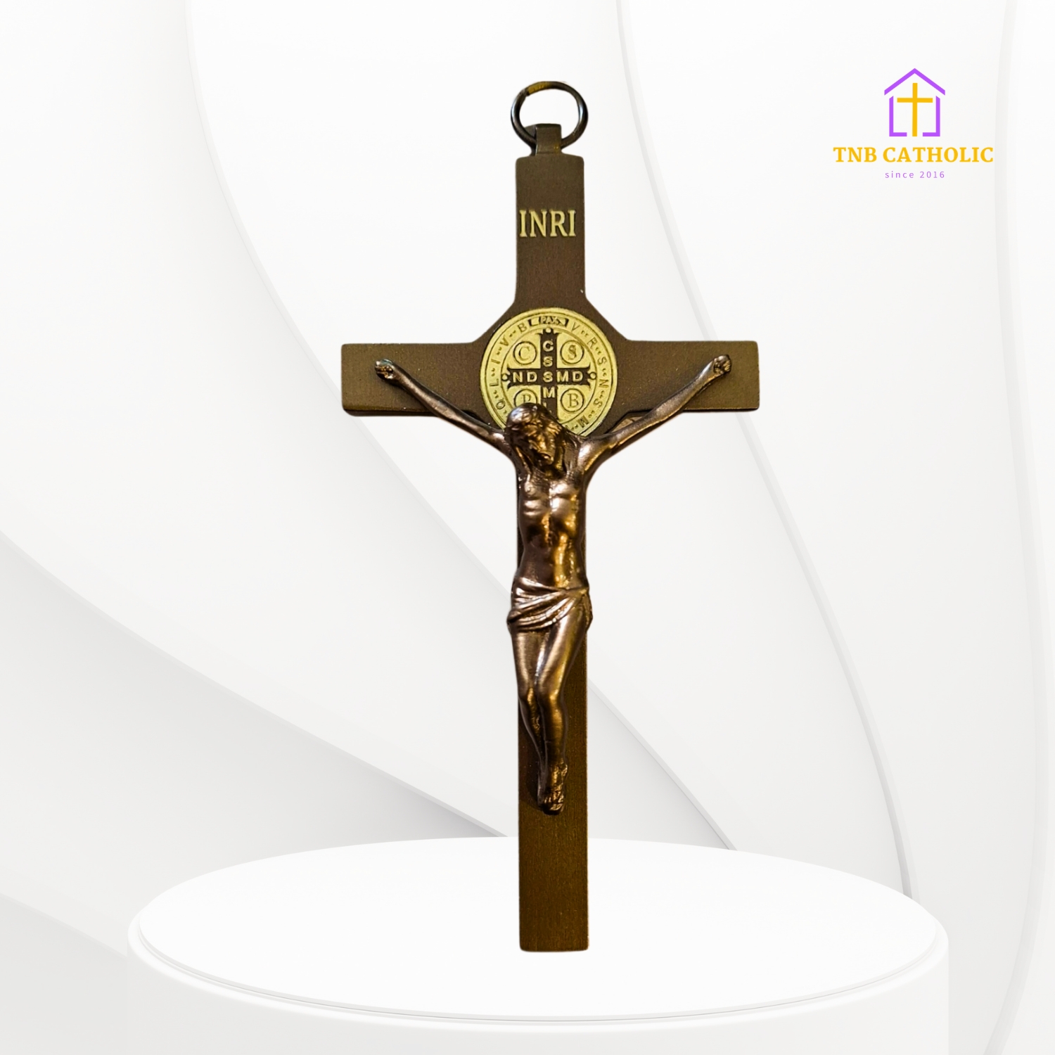 Thánh Giá Mề Đay Mini Đồng Thau