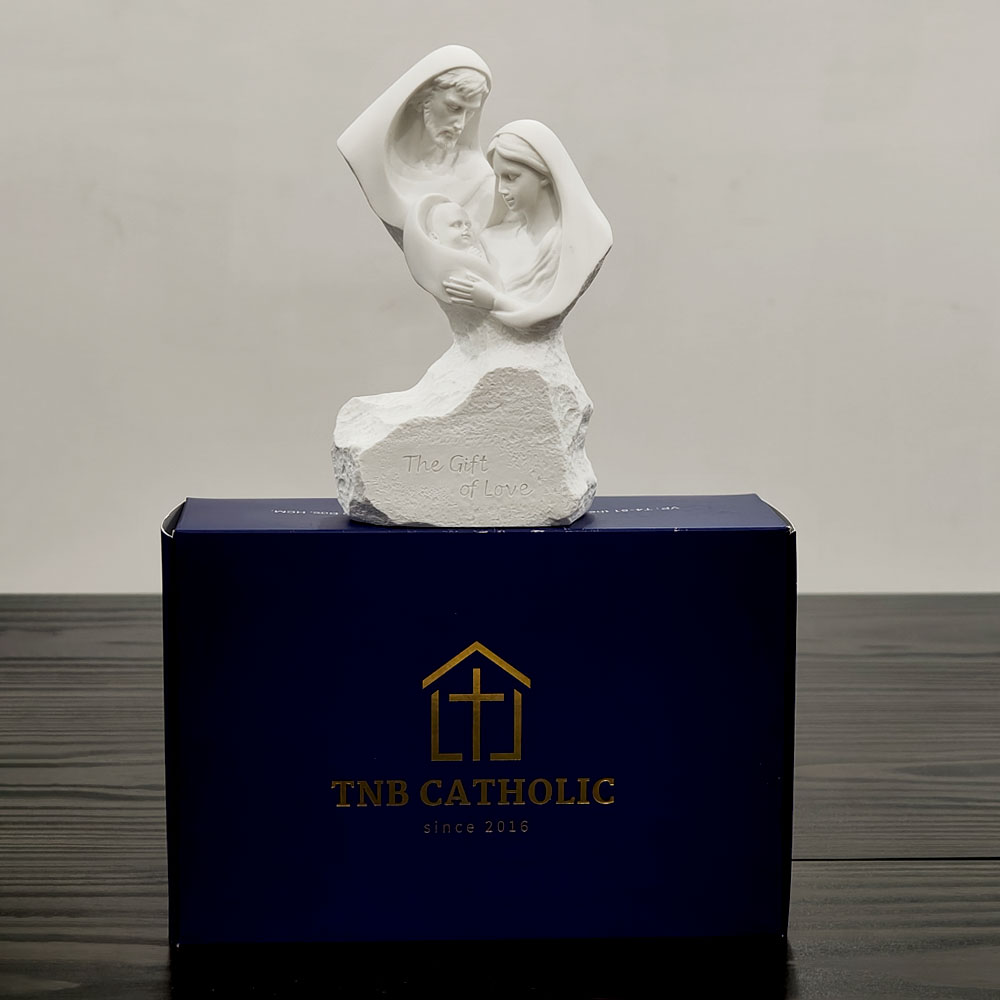 Tượng Thánh Gia Poly Màu Trắng